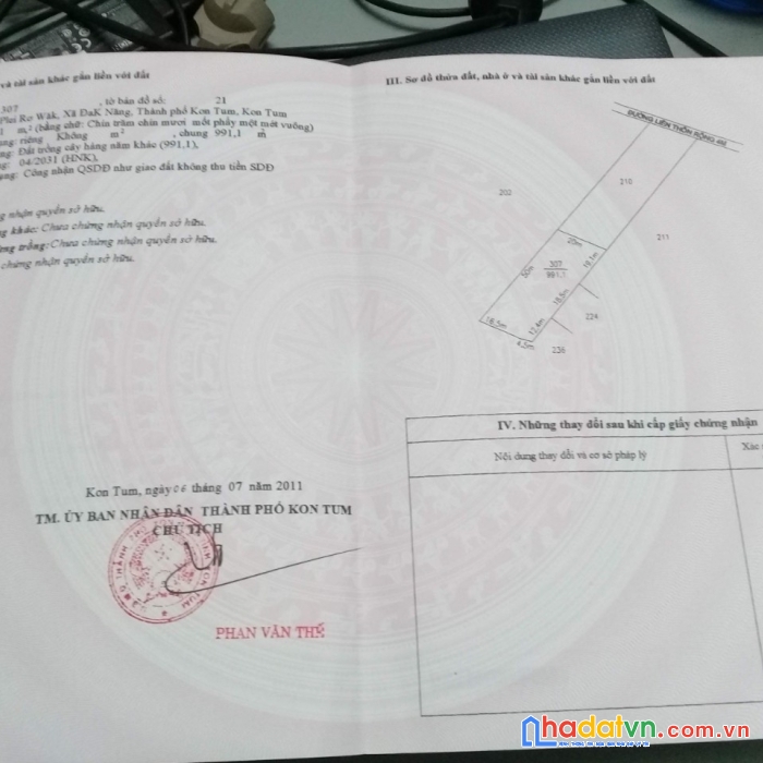 Chính chủ cần bán lô đất vị trí siêu đẹp tại tp kon tum