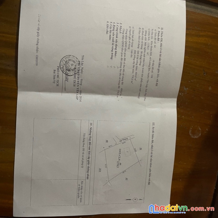 Chính chủ cần tiền bán nhanh lô đất tại khu đoàn kết - lương sơn – yên lập – phú  thọ.