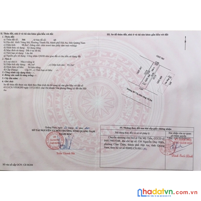 Chính chủ cần bán lô đất vị trí đẹp tại quảng nam