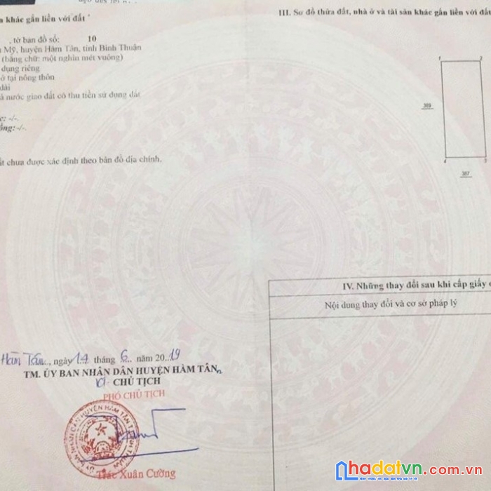 Chính chủ bán đất sát khu công nghiệp sơn mỹ 2 diện tích 20x50 full thổ cư = 1000m2