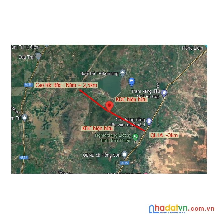 Bán đất vườn 3277m2 hồng sơn, huyện hàm thuận bắc, cách ql1a 3km, kdc hiện hữu