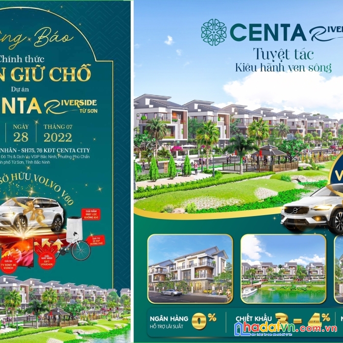 Chính thức nhận giữ chỗ - centa riverside từ sơn. lh: 090.651.9494