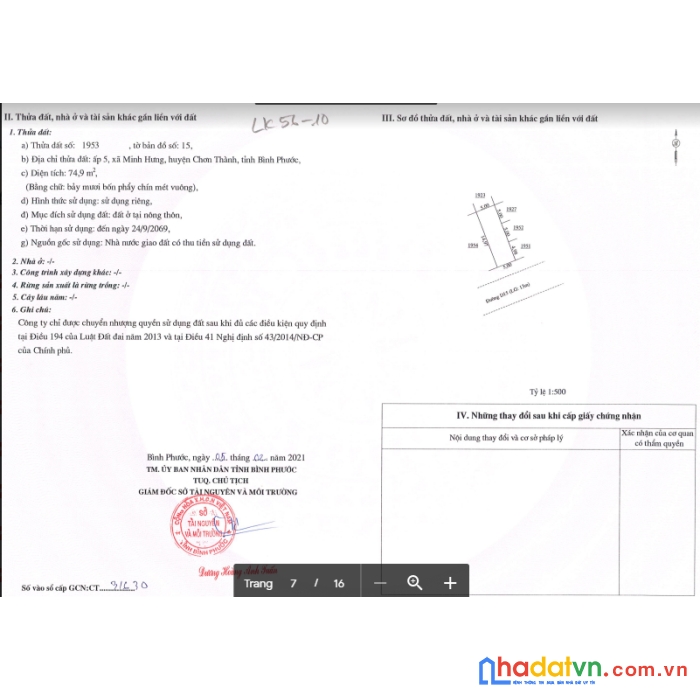 Bán 75m2 đất thổ cư mặt tiền đường nhựa lộ giới 13m, sát chợ, dân cư hiện hữu. giá chỉ 9xx triệu