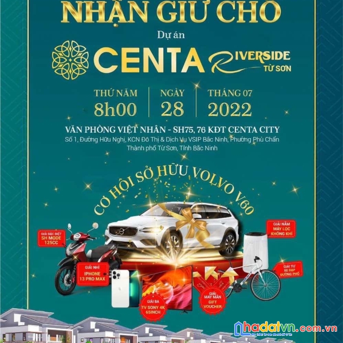 Giữ chỗ giá gốc cđt centa riverside từ sơn bắc ninh sinh lời 50%/ vốn 1 năm lh/pkd-cđt : 0819866636