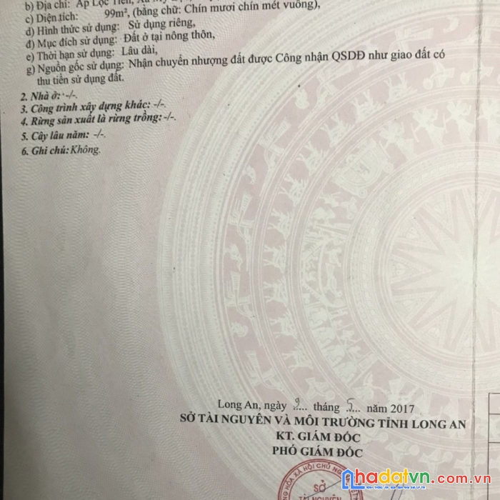 Cần bán lô đất vị trí đẹp tại huyện cần guộc tỉnh long an