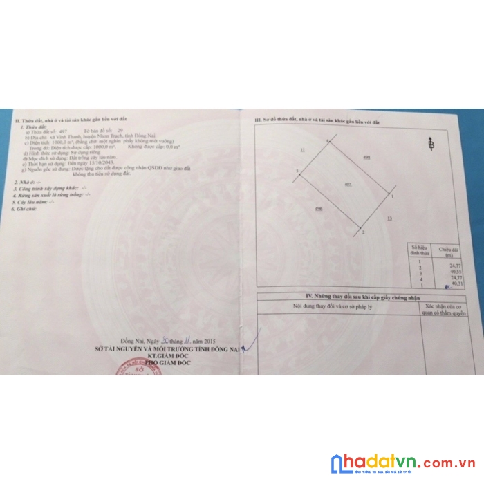 1000m2 - vĩnh thanh - nhơn trạch - đồng nai - chỉ 1.8 tỷ