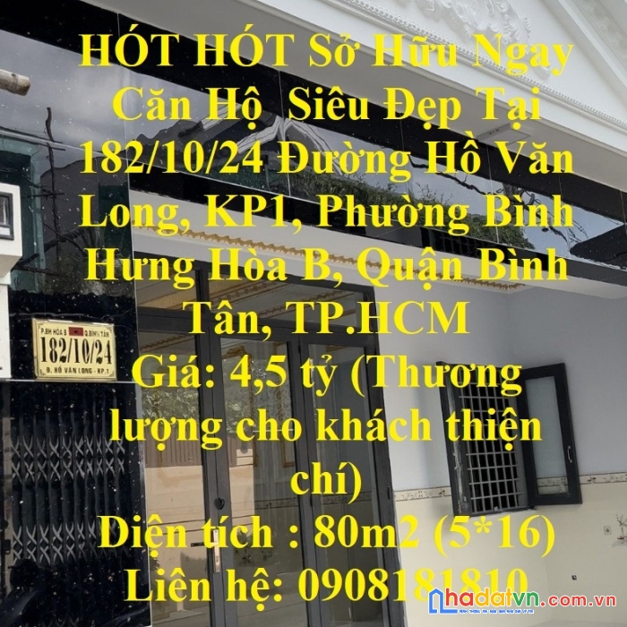 Hót hót sở hữu ngay căn hộ  siêu đẹp tại  quận bình tân, tp.hcm