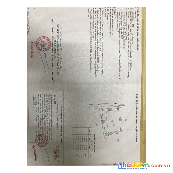 Cần bán gấp lô đất thổ cư 196.6m² xã tân quý tây, huyện bình chánh. giá ngộp