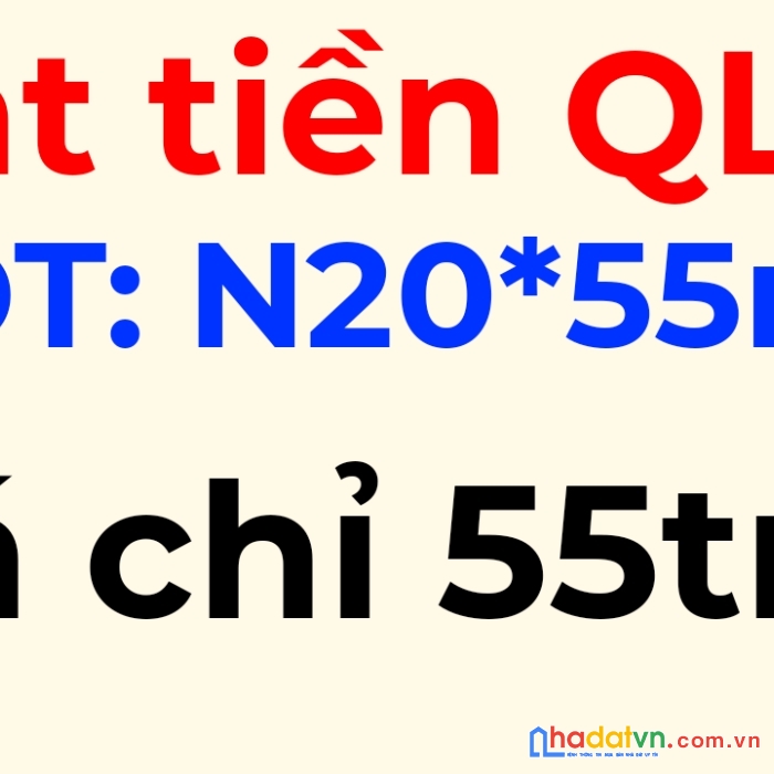 Bán đất 20m mặt tiền quốc lộ 25, gia lai. giá 55tr/m