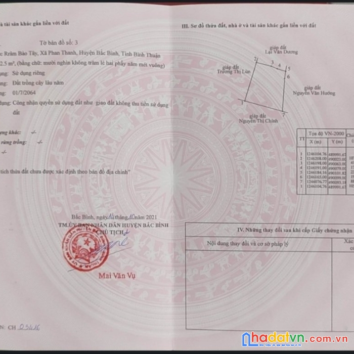 Chính chủ bán đất bắc bình gần cao tốc bắc nam, khu công nghiệp, 135 nghìn/m2 0932627439