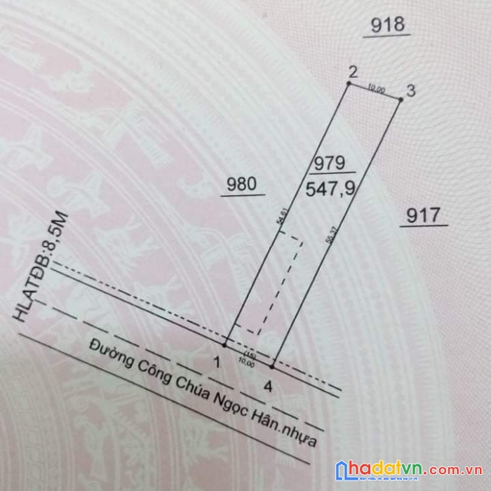 Cần bán lô đất 547m2 ở thị trấn phước vĩnh huyện phú giáo