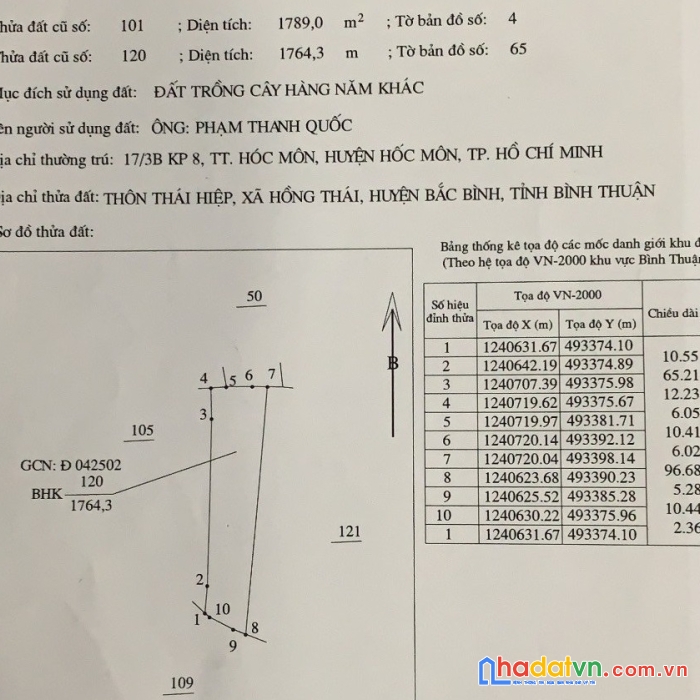 Bán đất nông nghiệp 1764m² hồng thái, view sông luỹ, cách cao tốc ~ 4km,.. chỉ 423 triệu