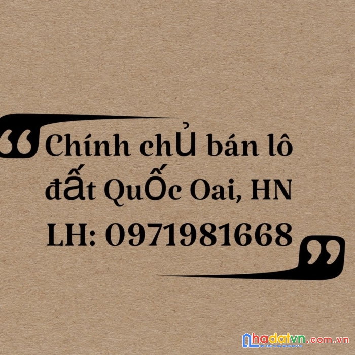 Bán lô đất vị trí đẹp tại xã hòa thạch, quốc oai, hà nội.