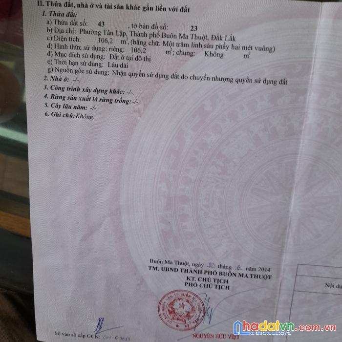 Chính chủ cần bán gấp nhà đẹp tại phường tân lập, tp buôn ma thuột, đắk lăk