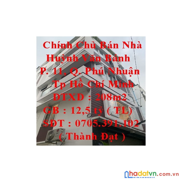 Chính chủ bán nhà 5 tầng 2 sân thượng trước sau phường 11, quận phú nhuận, tp hồ chí minh