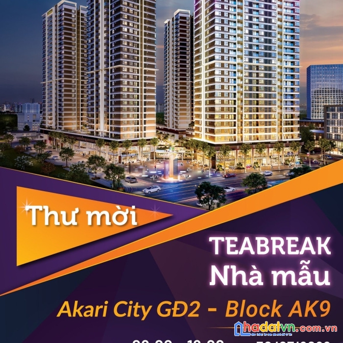 Căn hộ akari city mặt tiền võ văn kiệt
mở bán block aka9 đẹp nhất phase 2, chỉ từ 45 triệu/m2