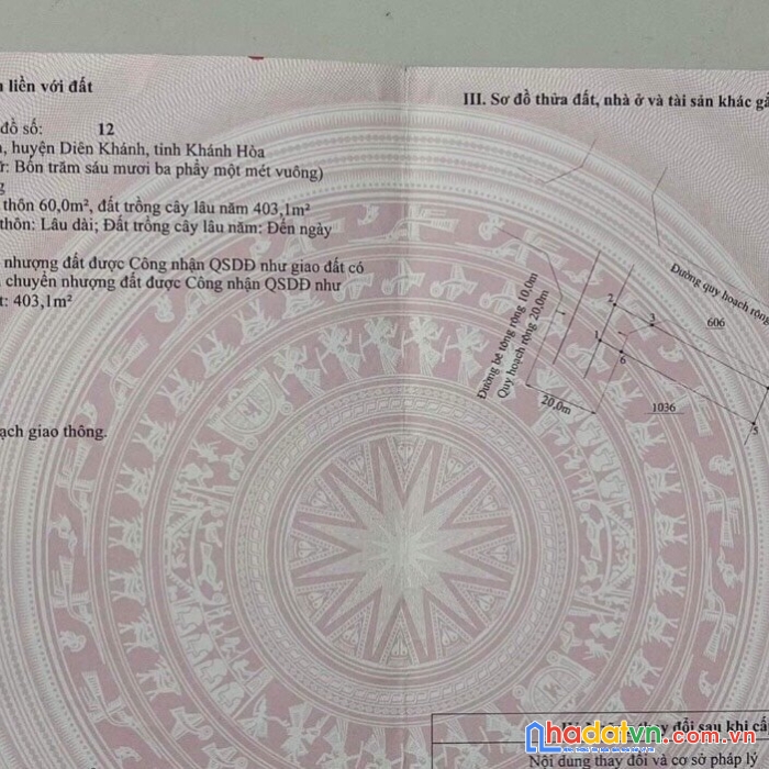 Bán lô đất xã diên lâm huyện diên khánh giá đầu tư .