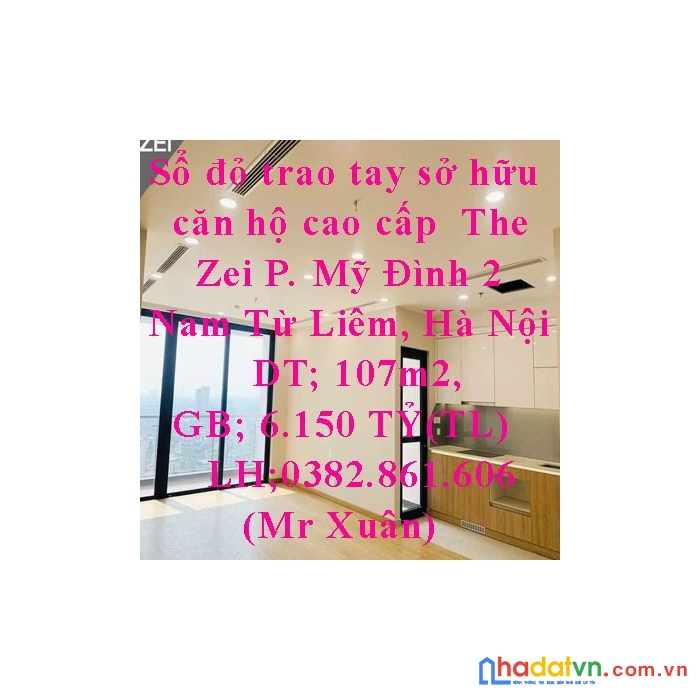 Sổ đỏ trao tay sở hữu căn hộ cao cấp 3pn the zei, giá chỉ 6,15 tỷ, chiết khấu lên tới 1 tỷ đồng