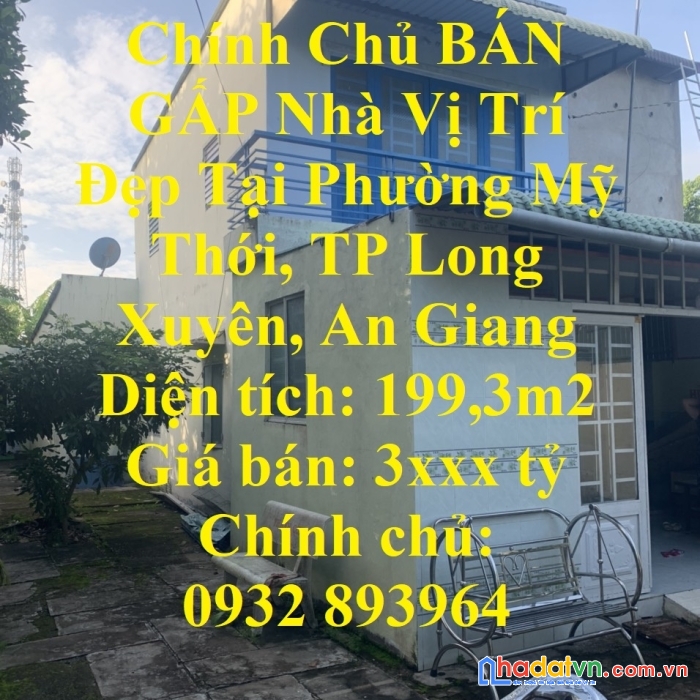 Chính chủ bán gấp nhà vị trí đẹp tại phường mỹ thới, tp long xuyên, an giang