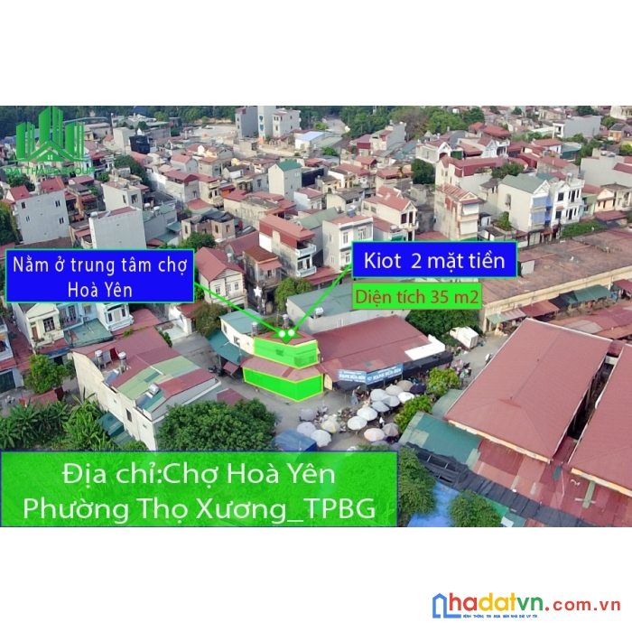 Chính chủ cần bán gấp ki-ốt a 2.35 chợ hòa yên-thọ xương-bắc giang