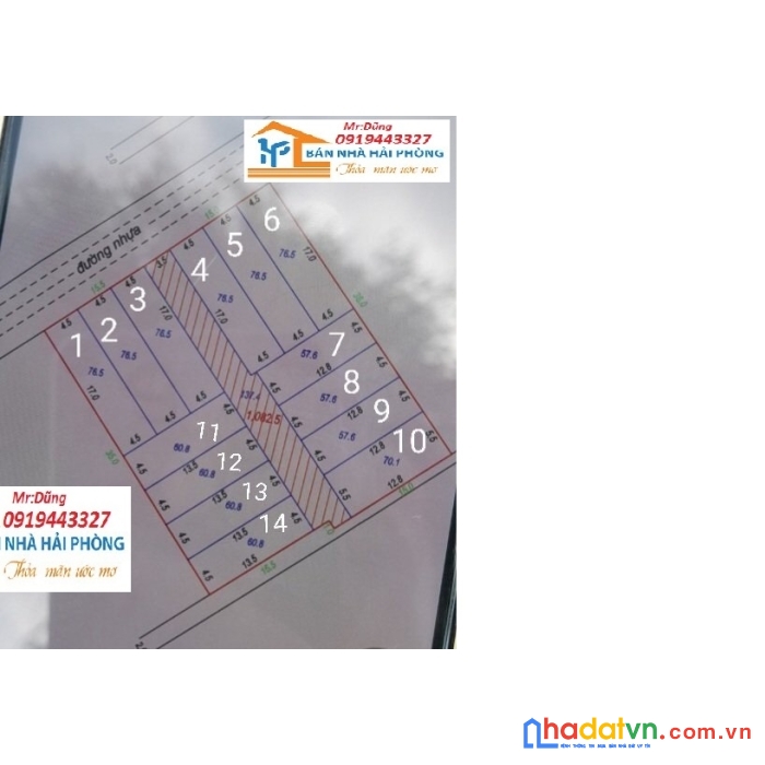 Bạt phân lô f0 hải thành 2 dương kinh, hải phòng , cho nhà đầu tư. từ 1,x tỷ