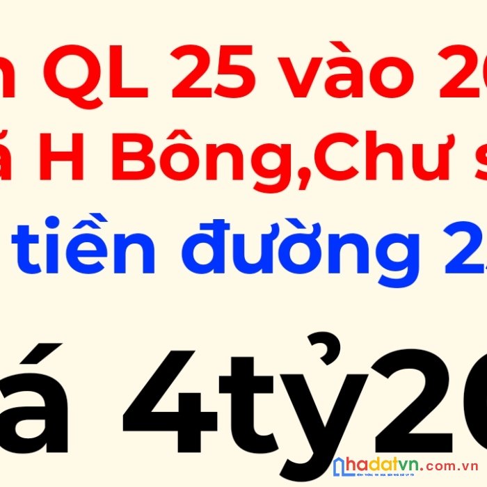Bán đất rẫy 230m mt đường cách quốc lộ 25 chỉ 300m tại xã h bông, gia lai.