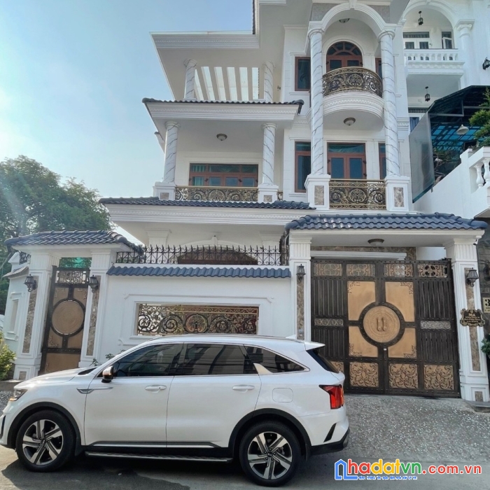 Biệt thự phố 2 mặt tiền vip siêu hiếm quận 12, 150m*4 tầng ngang 10m, 13.6 tỷ.