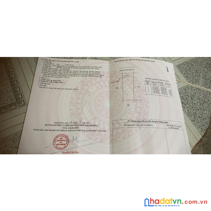 Chính chủ cần bán gấp đất thổ cư tại cam lâm khánh hòa