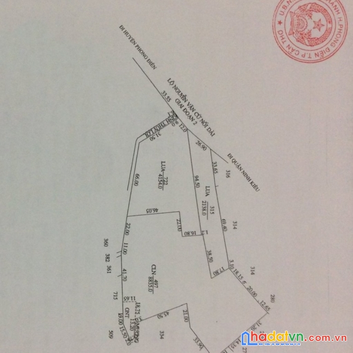 Bán đất mặt tiền đường nguyễn văn cừ nối dài – phong điền – cần thơ (cách cầu trường tiền 300m)