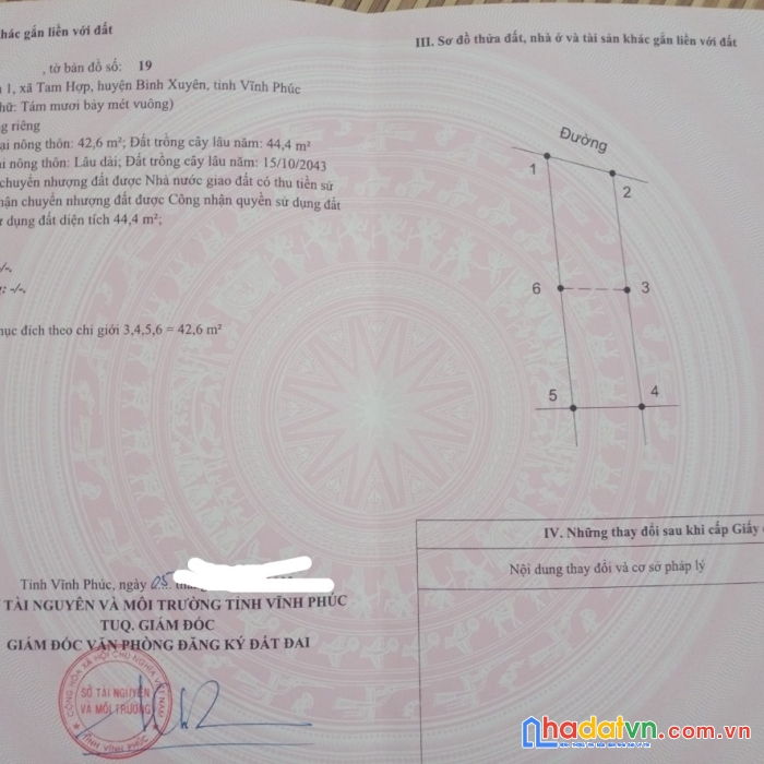 Cần bán đất vị trí đẹp tại vĩnh phúc