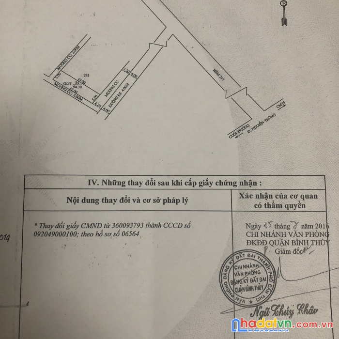 Chính chủ cần bán đất thổ vị trí đẹp tại phường an thới, bình thủy