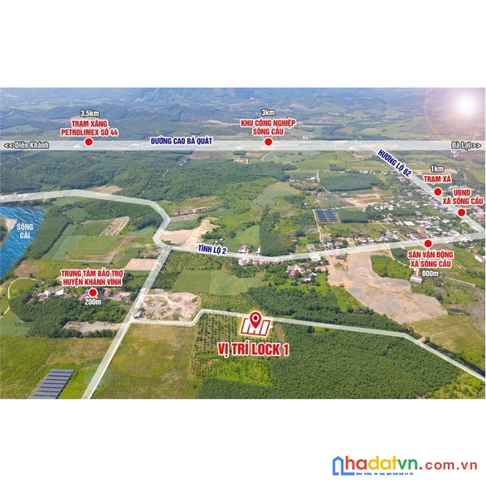 Mở bán 4 lô đất vườn tại sông cầu khánh vĩnh giá đầu tư