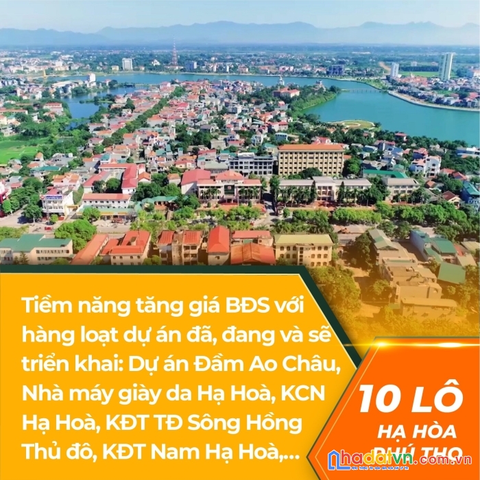 Ra nhanh 10 lô đất vị trí đẹp tại thị trấn hạ hòa phú thọ