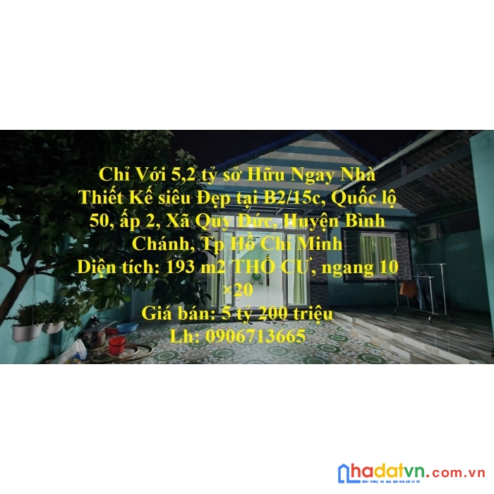 Chỉ với 5,2 tỷ sở hữu ngay nhà thiết kế siêu đẹp tại huyện bình chánh, tphcm