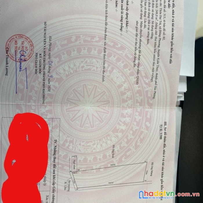 Chính chủ cần bán lô đất vị trí đẹp tại kiến thụy , hải phòng