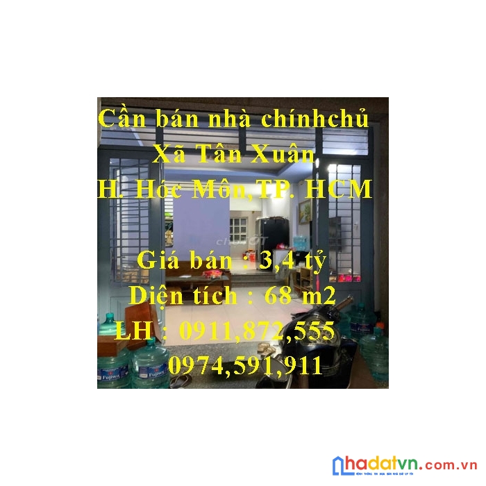 Cần bán nhà chính chủ huyện hóc môn, hồ chí minh
