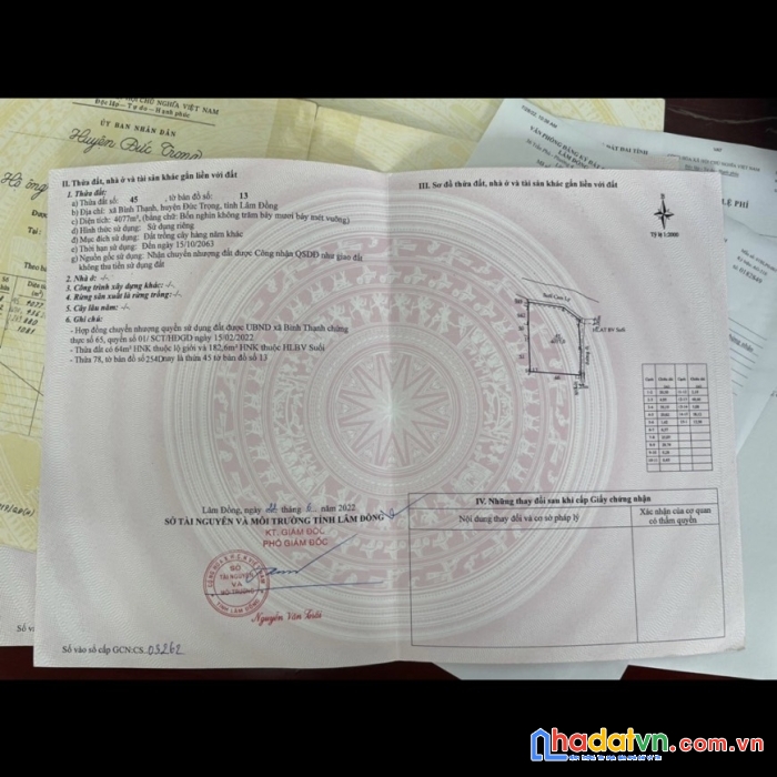 Sở hữu ngay lô đất đẹp vị trí đắc địa tại xã bình thạnh, huyện đức trọng, lâm đồng