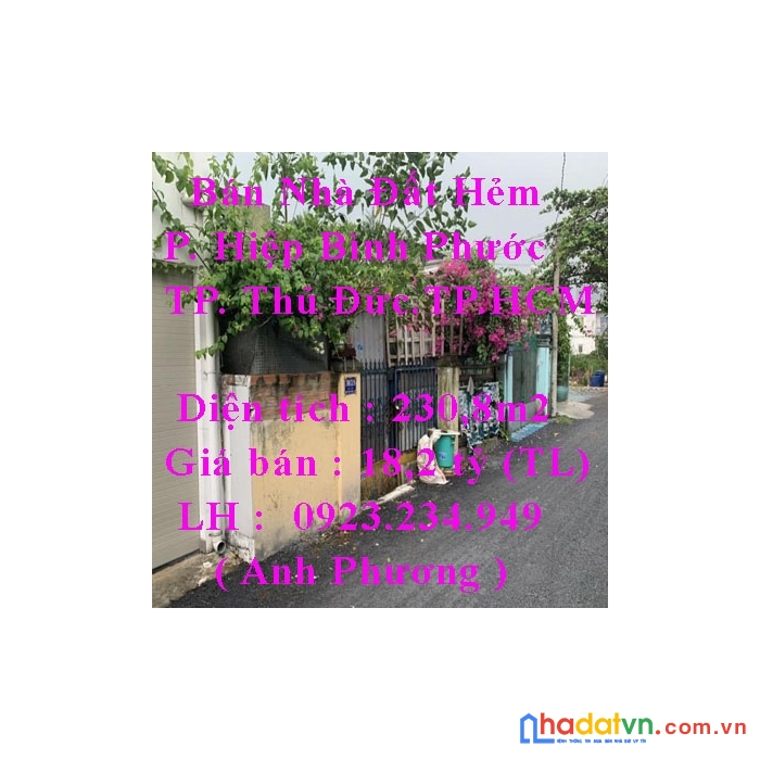 Bán nhà đất hẻm 6m 700 quốc lộ 13, phường hiệp bình phước, thành phố thủ đức