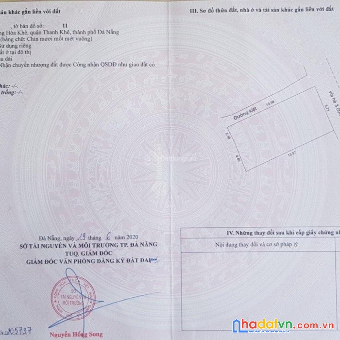 Chính chủ cần bán đất đẹp – mặt tiền 7,5m – kinh doanh, nhà ở thuận lợi