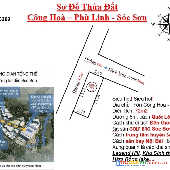 Dành cho những nhà đầu tư thông thái. 72m2 lô góc 2 mặt tiền.view sân golf brg. giá nhỉnh 900tr