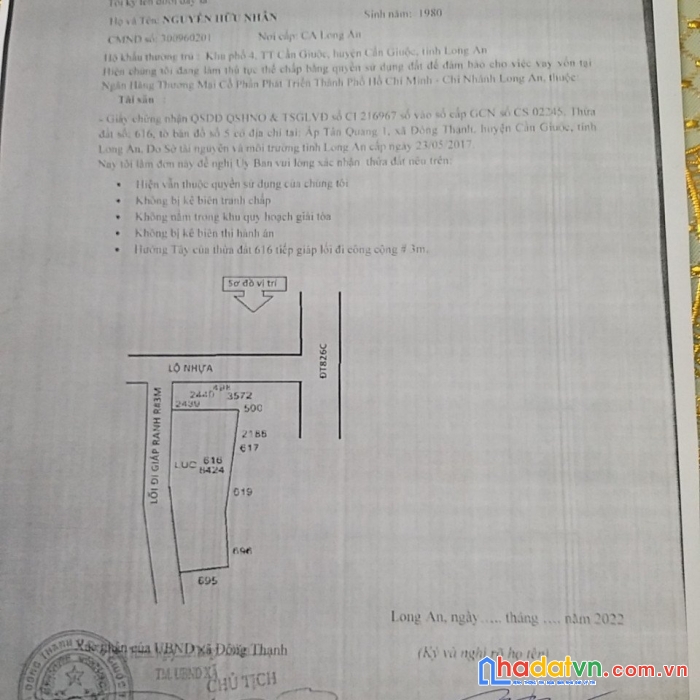 Cần vốn làm ăn nên ra gấp lô đất hơn 8000m2 chính chủ