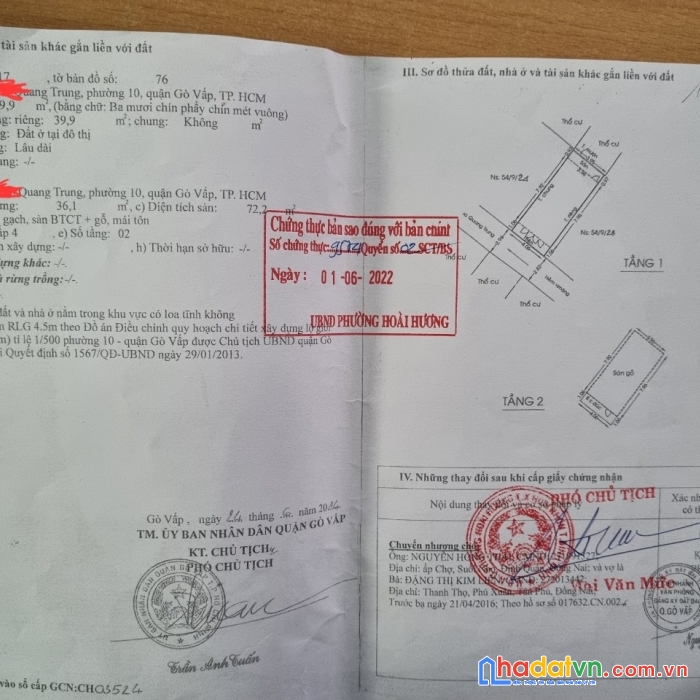 Bán nhà chính chủ hẻm 417 quang trung gò vấp