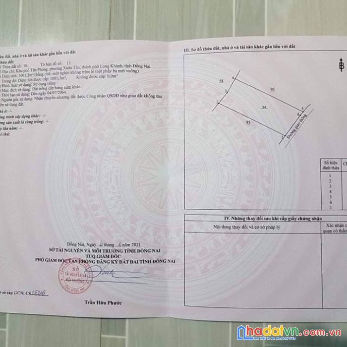 Sở hữu ngay lô đất đẹp vị trí đắc địa tại phường xuân tân, tp long khánh, đồng nai