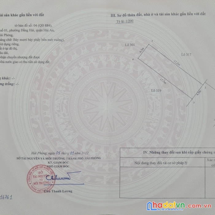 Chuyển nhượng thửa đất vị trí đẹp giá rẻ hấp dẫn tại hải phòng