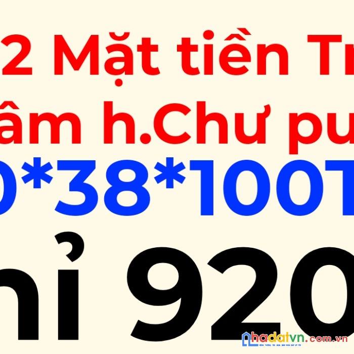 Lô đất 10m thổ cư góc 2 mặt tiền ngay ngã tư. tt huyện chư pưh, gia lai. chỉ 920tr