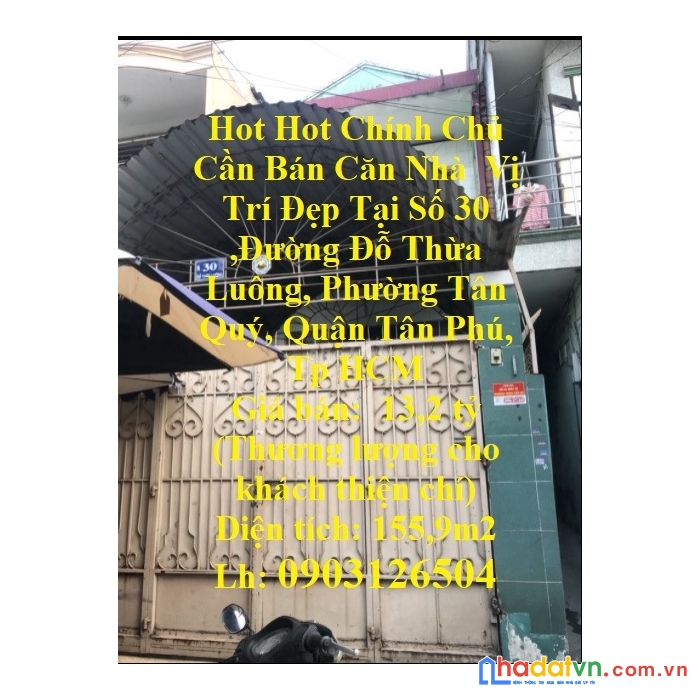 Hot hot chính chủ cần bán căn nhà  vị trí đẹp tại tân phú -hcm