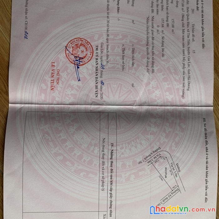 Chính chủ cần bán lô đất đẹp lô góc 2 mặt tiền