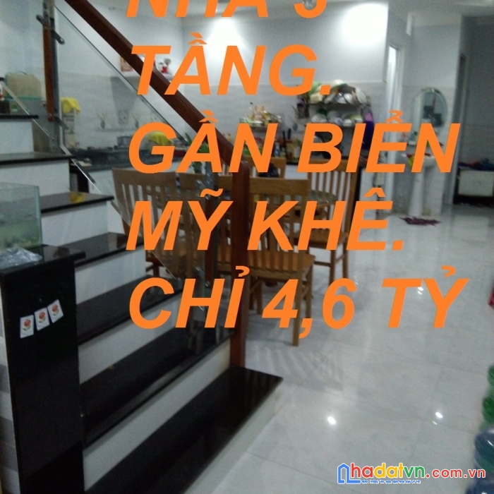 Bán nhà sơn trà. khu cầu rồng. 3 tầng. dt 70m2. chỉ 4.6 tỷ