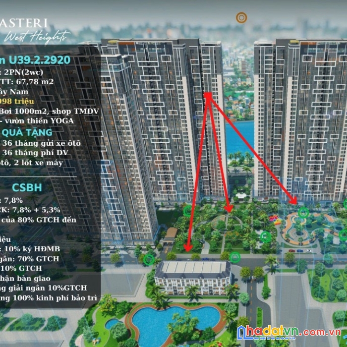 Tôi cần bán gấp căn 2pn (2wc) hướng tây nam, view nội khu, phân khu đẳng cấp, vip 5 * của dự án