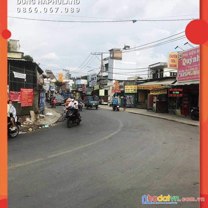 17 triệu/m2 đất ont. nhà xưởng 1335m2 mặt tiền đường. gần trần văn mười, hóc môn